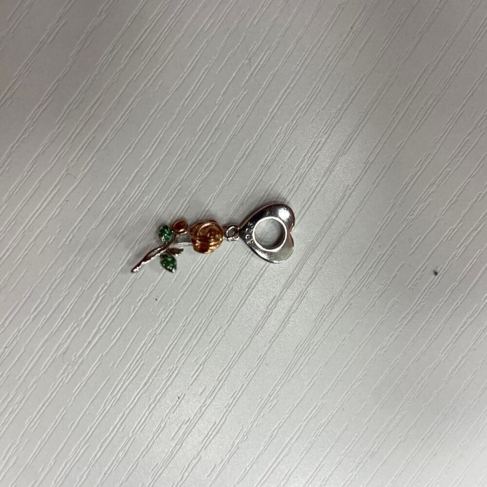Rose Dangle Charm For Bracelet